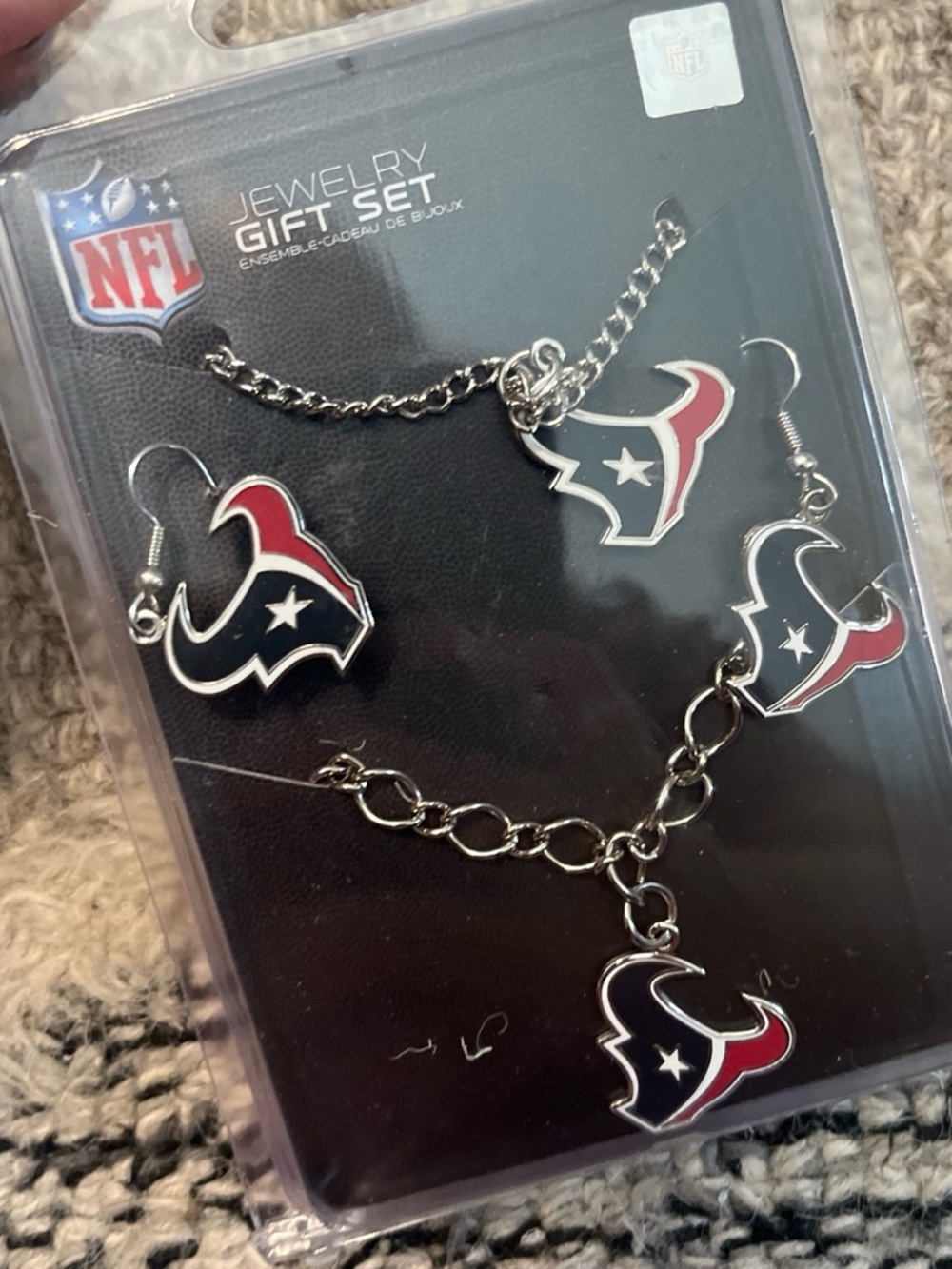Wincraft Houston Texans Red, Navy & White Jewelry Gift Set
